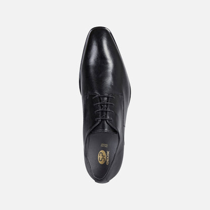 Black Geox High Life Men's Lace-Up plain toe Shoe - CLEARANCE