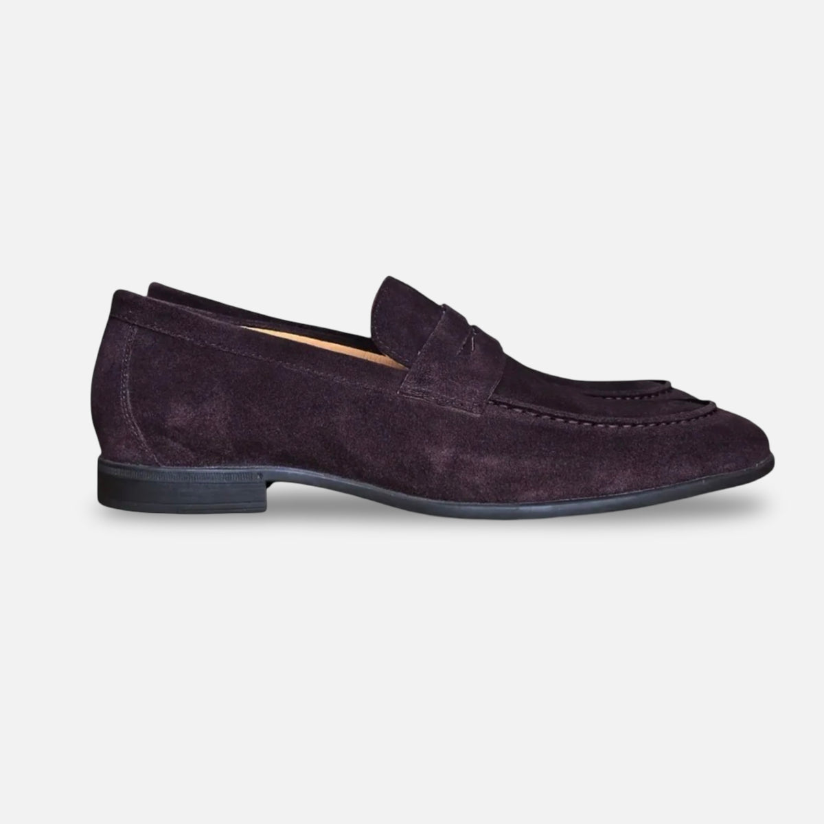 Mens Carrucci Brown Suede Flex Sole Penny Loafer