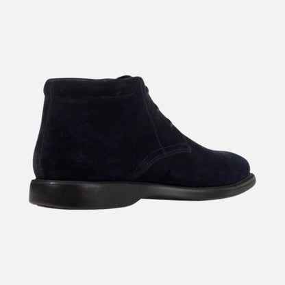 Suede blue lace up boots