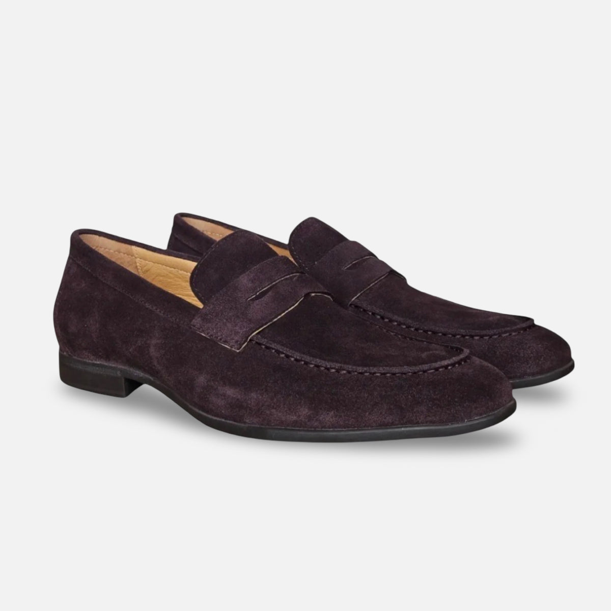 Mens Carrucci Brown Suede Flex Sole Penny Loafer