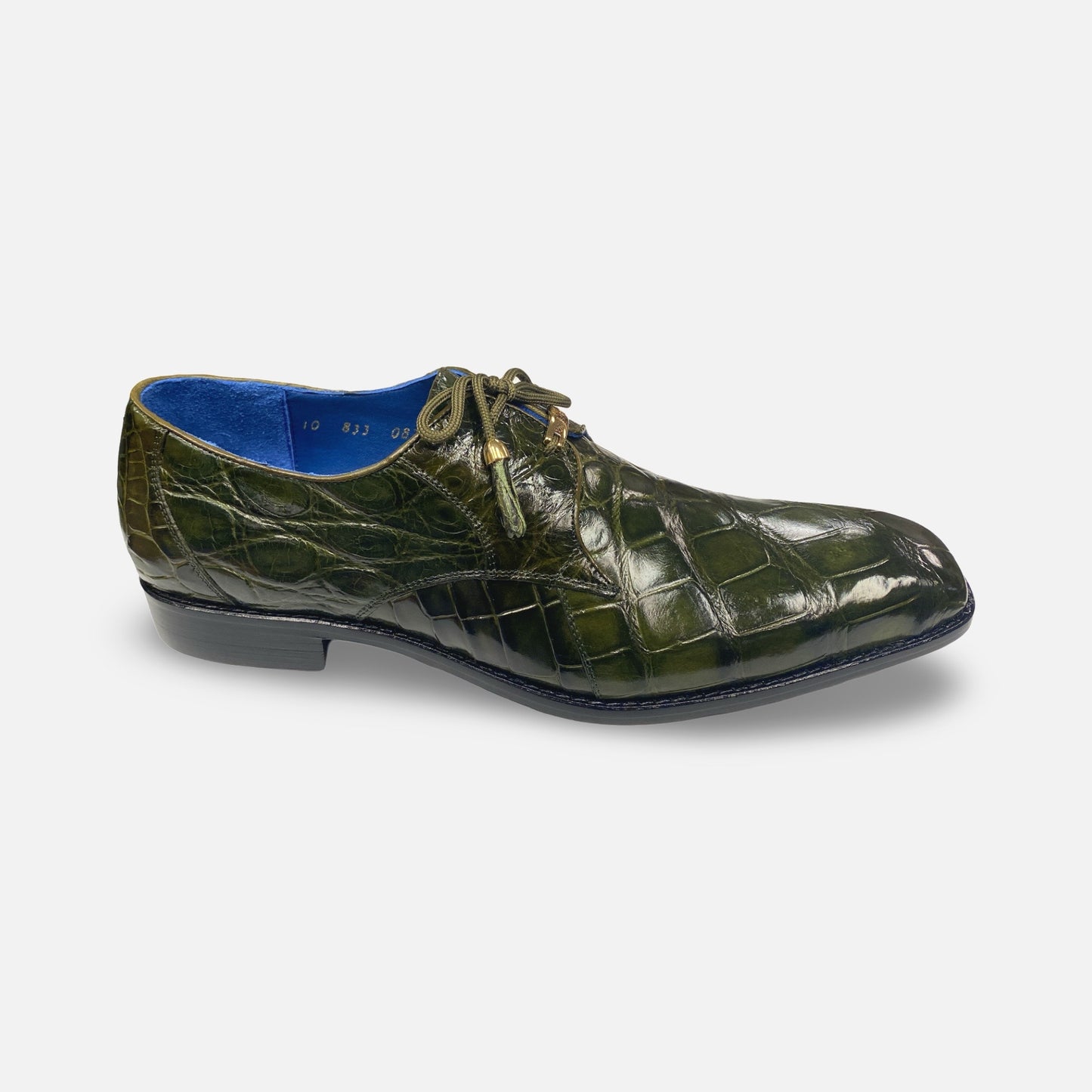 Belvedere Olive Green Alligator Shoes