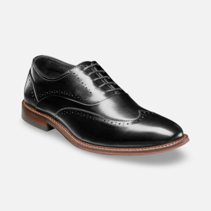 Stacy Adams Black Wingtip Shoe Mcarthur