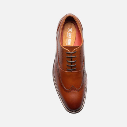 Stacy Adams Cognac Wingtip Shoe Mcarthur