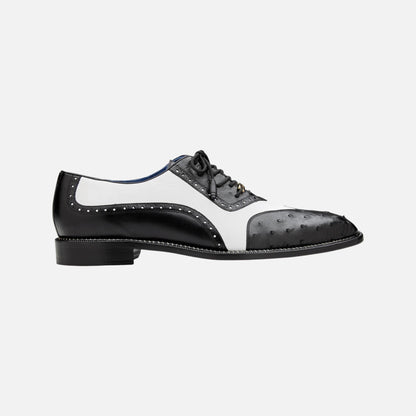 Men ostrich spectator shoes